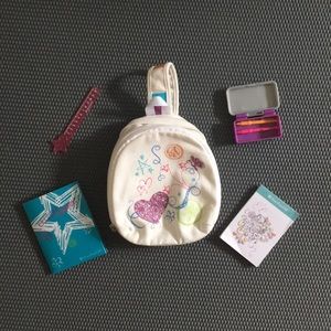 American Girl Doll backpack school supplies set